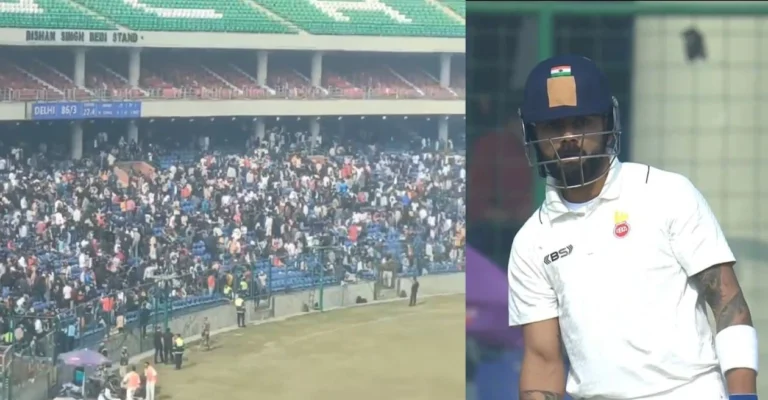 Disheartened-fans-rush-out-of-Delhi-stadium-after-Virat-Kohlis-disappointing-outing-in-Ranji-Trophy.webp